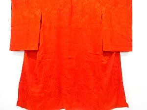 アンティーク　紋錦紗　立涌に牡丹模様織り出し長襦袢